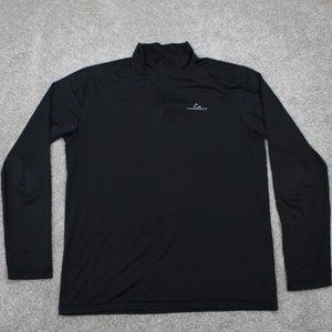 Paradox Sweatshirt Mens Medium Black 1/4 Zip L/S Polyester Stretch Pullover